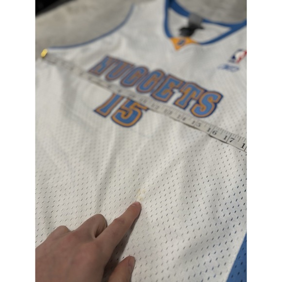 Carmelo Anthony Jersey Youth XL Denver Nuggets Reebok Authentics +2 White - Picture 6 of 9